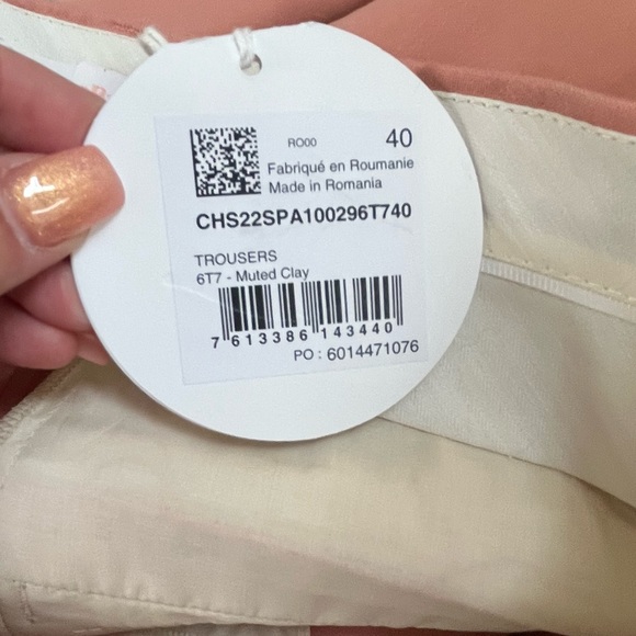 Seeby Chloe TROUSERS 6T7 - Muted Clay wide leg NEW with tag size 8 (40) - Picture 6 of 12